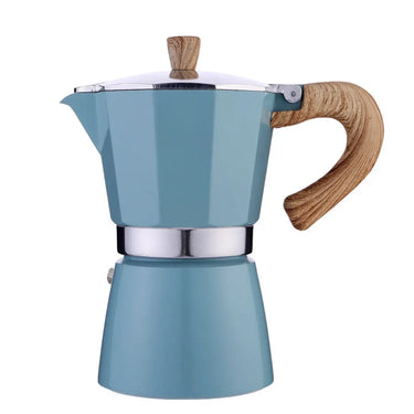 MOKA POT ESPRESSO MAKER BLUE Eighteen Grams